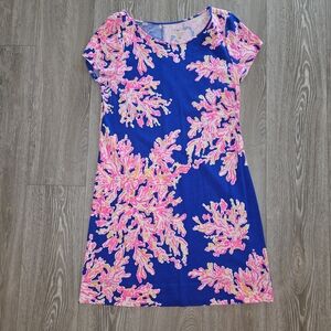 Lilly Pulitzer Vibrant Blue and Pink Mini Dress